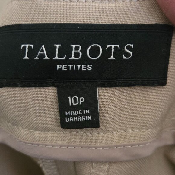 Talbots Hollywood Straight Leg Ankle Trousers Beige Size 10p - Picture 4 of 6